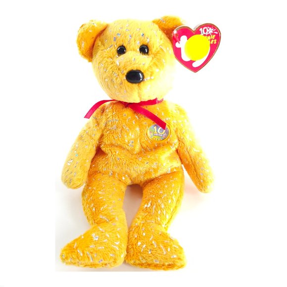 TY Beanie Babies Collection "Decade" 10th Year Anniversary 2003 Bear - NWT - Picture 1 of 5
